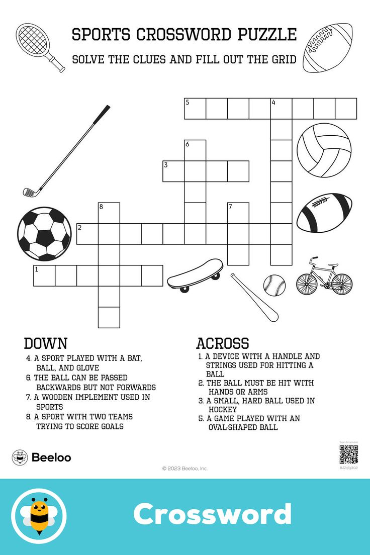 Sports Crossword Puzzle with Sports Crosswords Printable