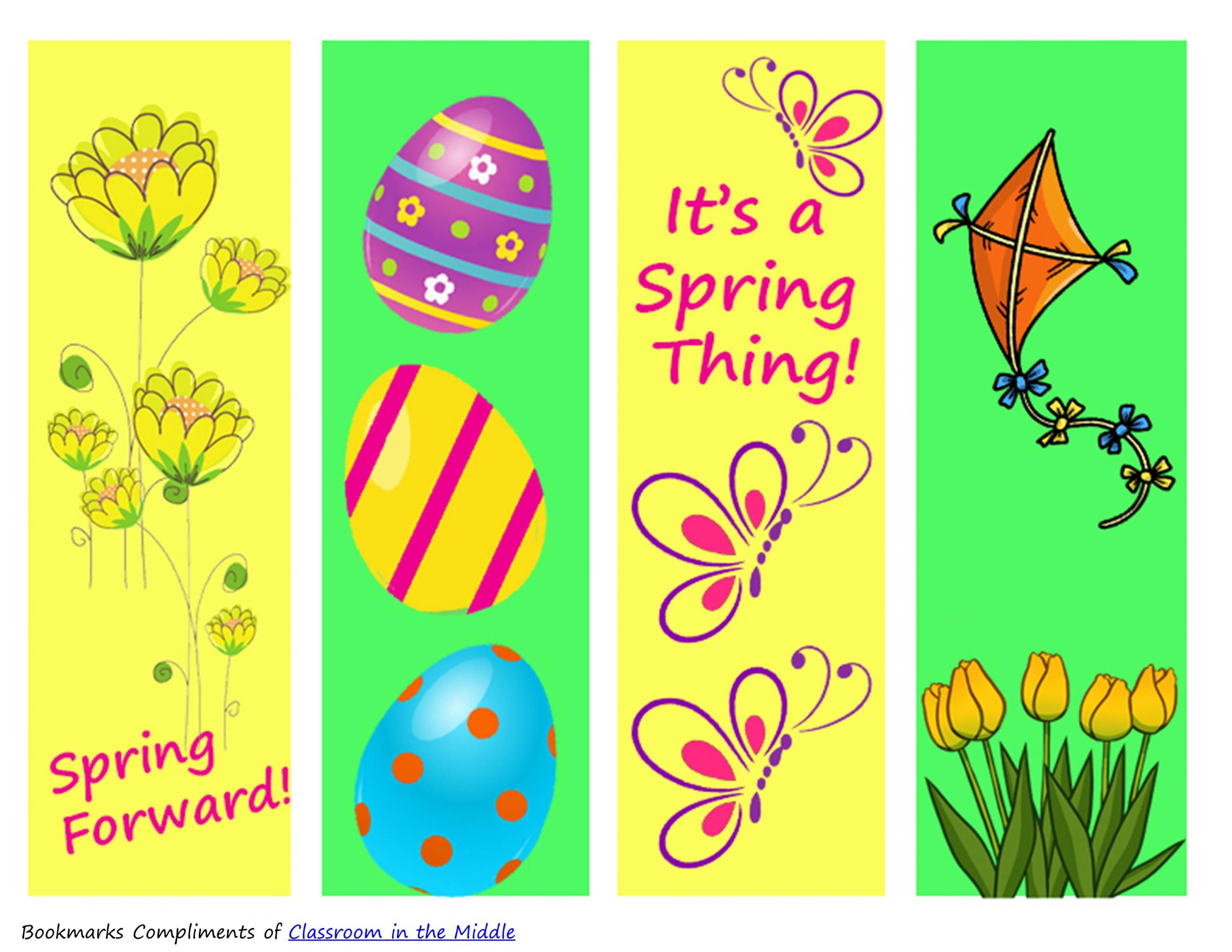 Spring Bookmarks 2023 (Free) | throughout Free Printable Spring Bookmarks