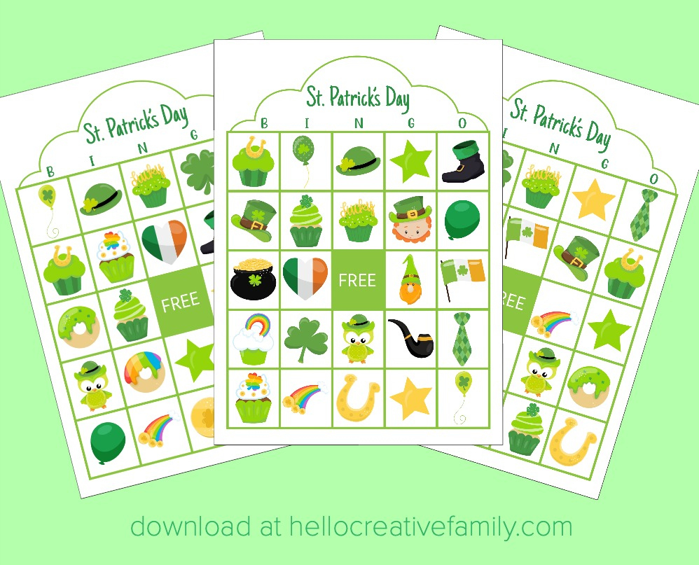 St. Patrick&amp;#039;S Day Bingo- Free Printable - Hello Creative Family for St Patrick&amp;#039;S Day Bingo Cards Printable
