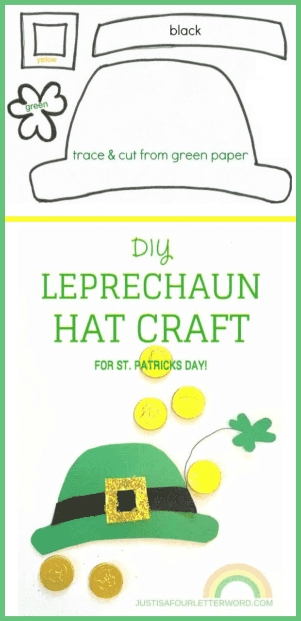St. Patrick&amp;#039;S Day Crafts For Kids - Free Printable Leprechaun Hat in Free Printable Leprechaun Hat Template