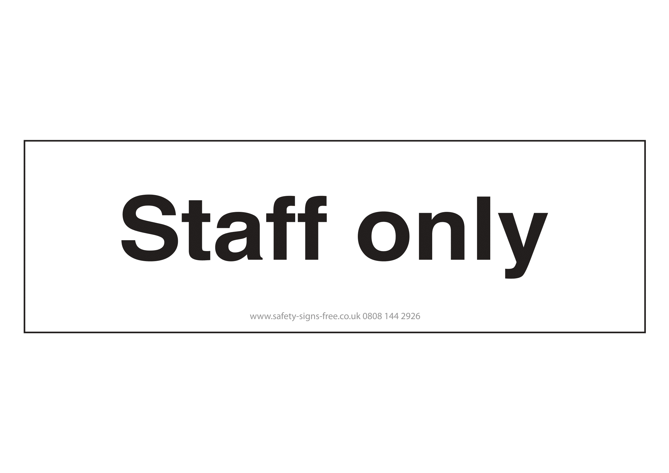 Staff Only Signs | Poster Template for Employees Only Sign Printable