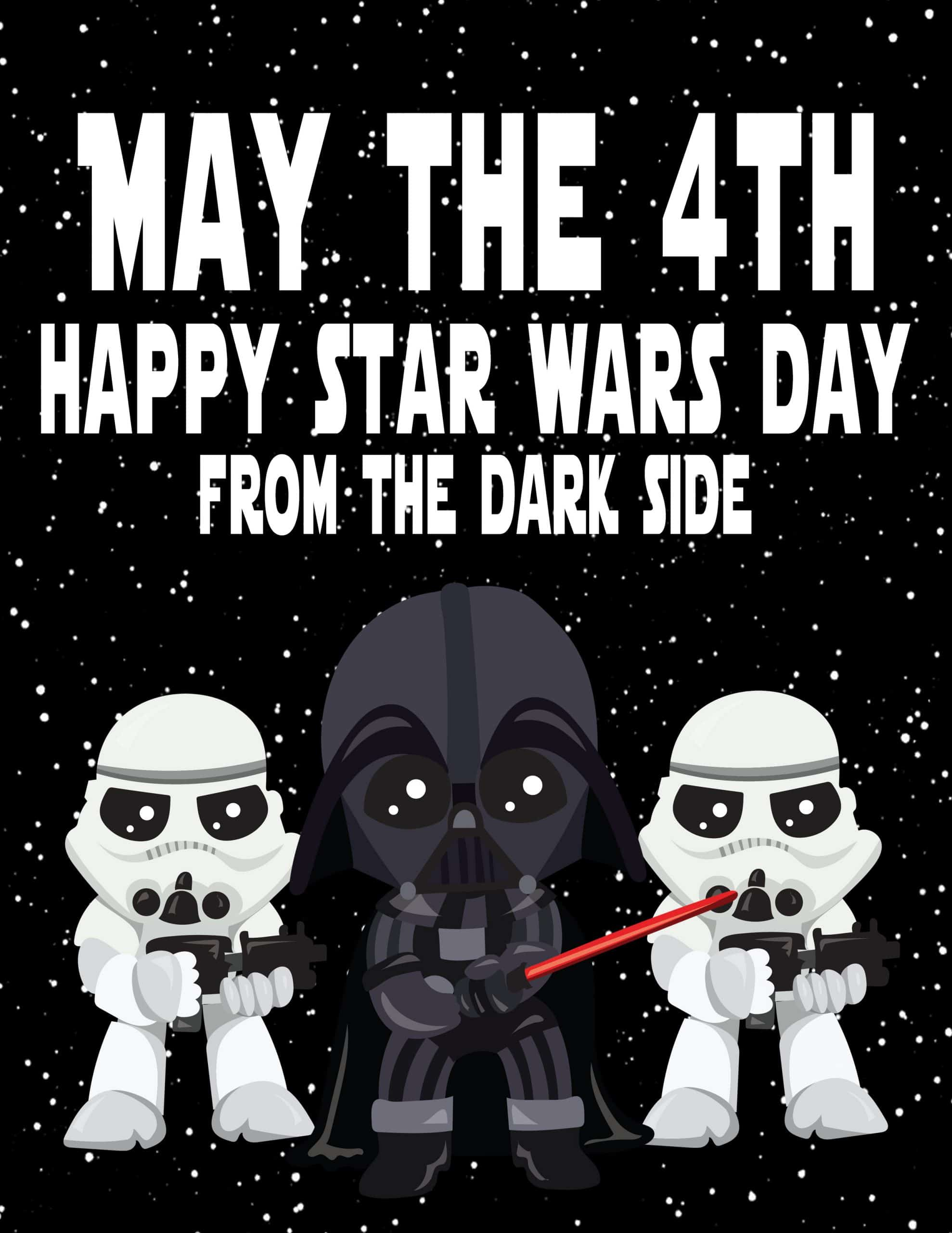 Star Wars Day - May The 4Th Printable Art Print In The Free inside May The 4Th Be With You Printable