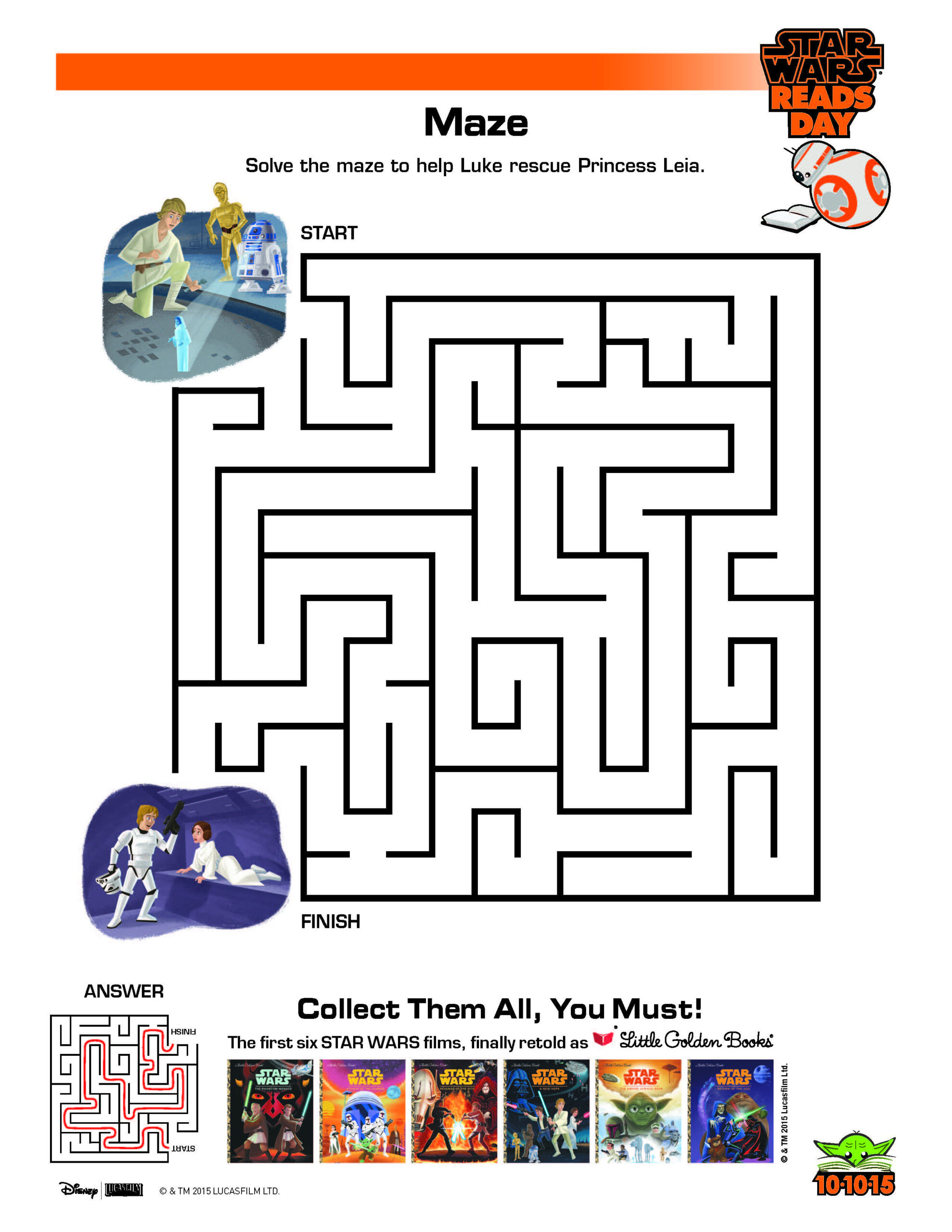 Star Wars Printables &amp;amp; Activities | Brightly intended for Star Wars Maze Printable
