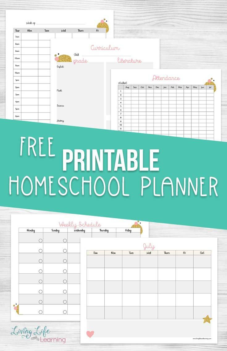 Stay On Track With A Free Printable Homeschool Planner for Free Homeschool Planning Printables