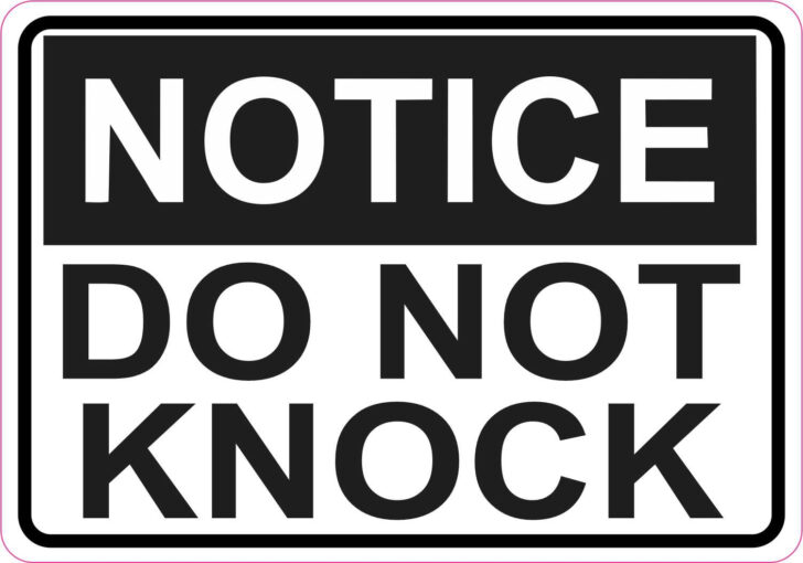 Printable Do Not Knock Sign