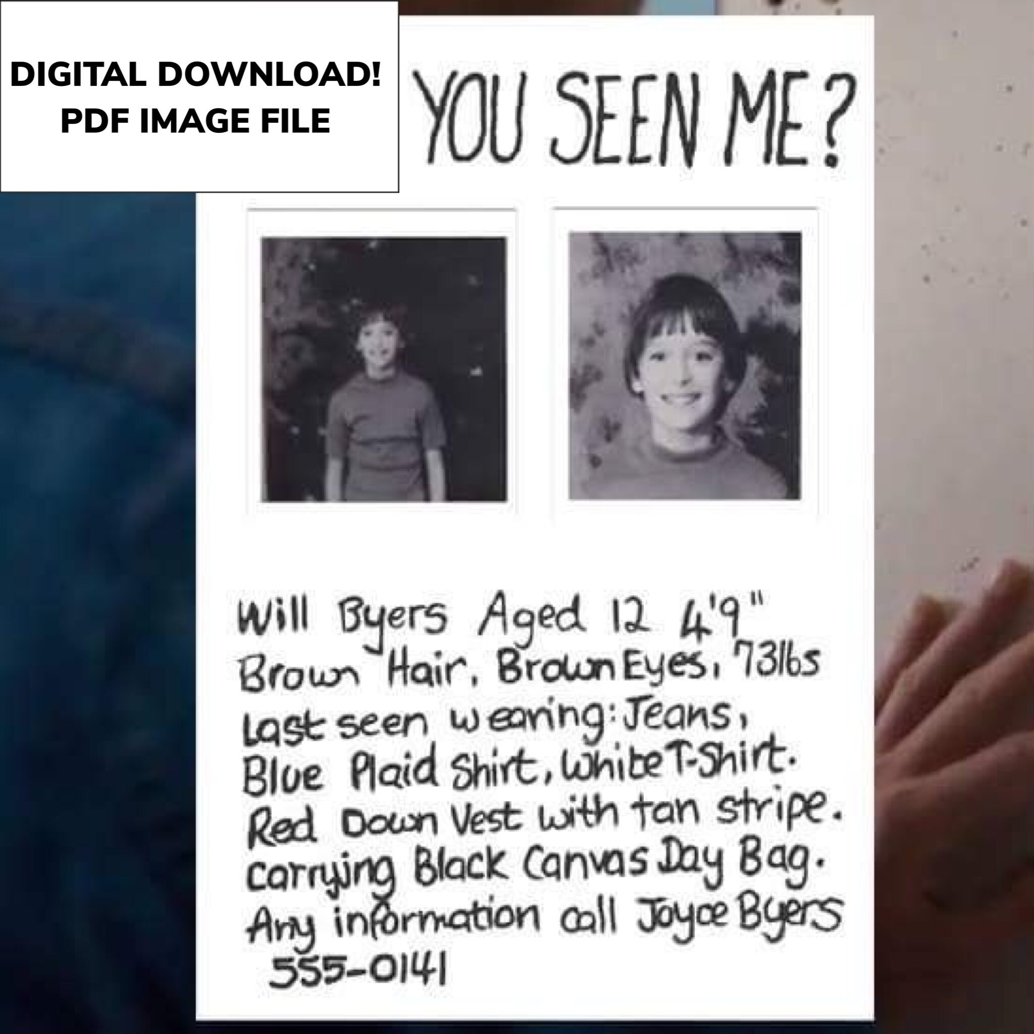Stranger Things Will Byers Missing Poster Digitaler Download throughout Will Byers Missing Poster Printable Free