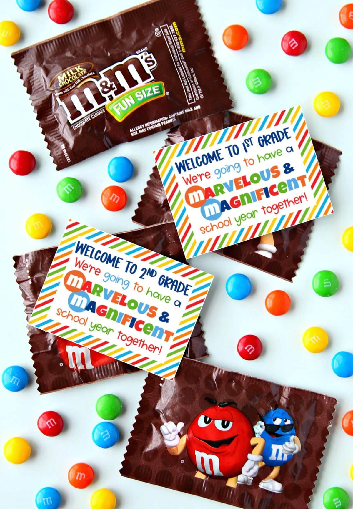 Student Welcome Gift {Back To School Free Printable} - Kara Creates inside Free Printable M M Gift Tags
