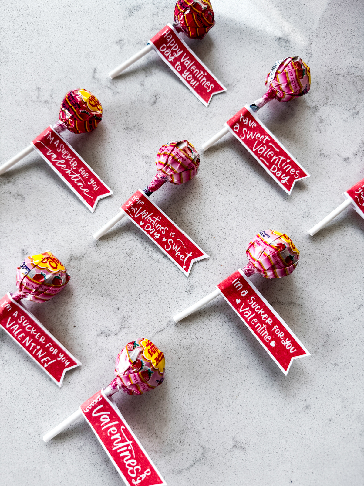 Sucker Valentines Free Printable Flags For Lollipop Cards - Hand in Free Printable Lollipop Valentines