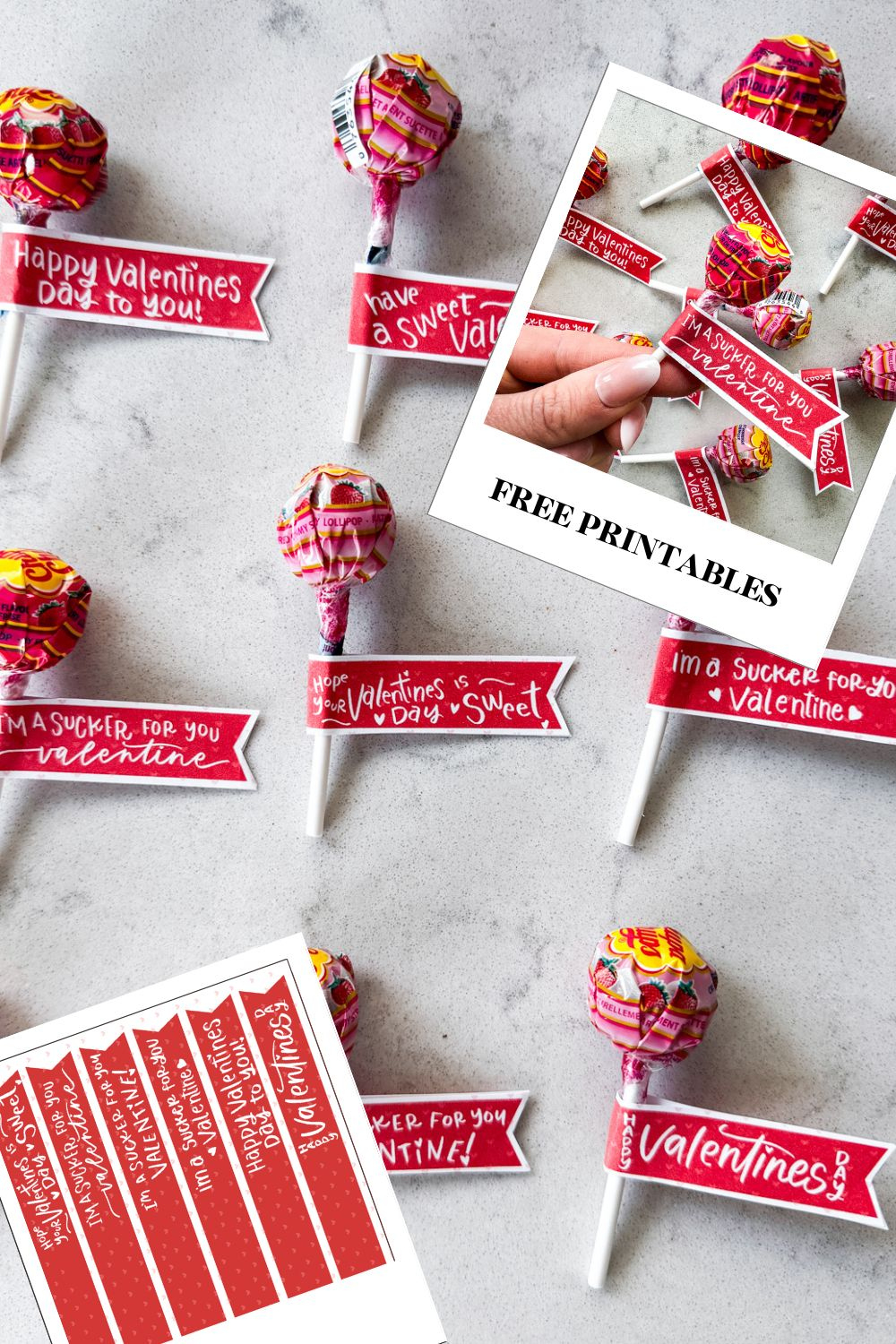 Sucker Valentines Free Printable Flags For Lollipop Cards - Hand pertaining to Free Printable Lollipop Valentines