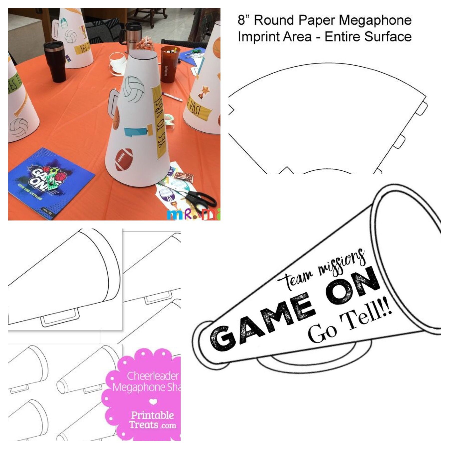 Sunday School Crafts: Megaphone Imprint Area For Kids with regard to Free Printable Paper Megaphone Template