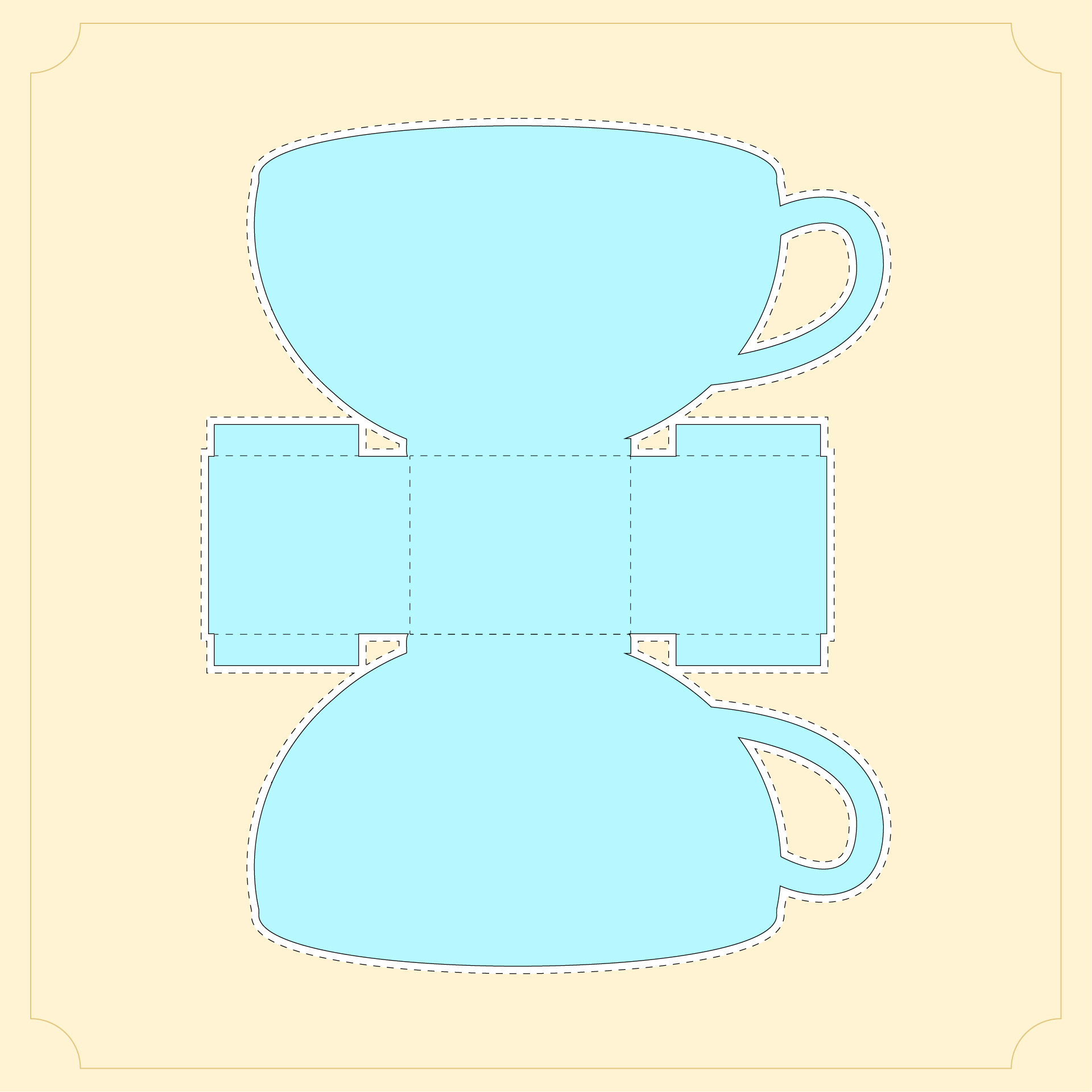 Tea Cups Box Templates - 10 Free Pdf Printables | Printablee inside Free Printable 3D Tea Cup Template