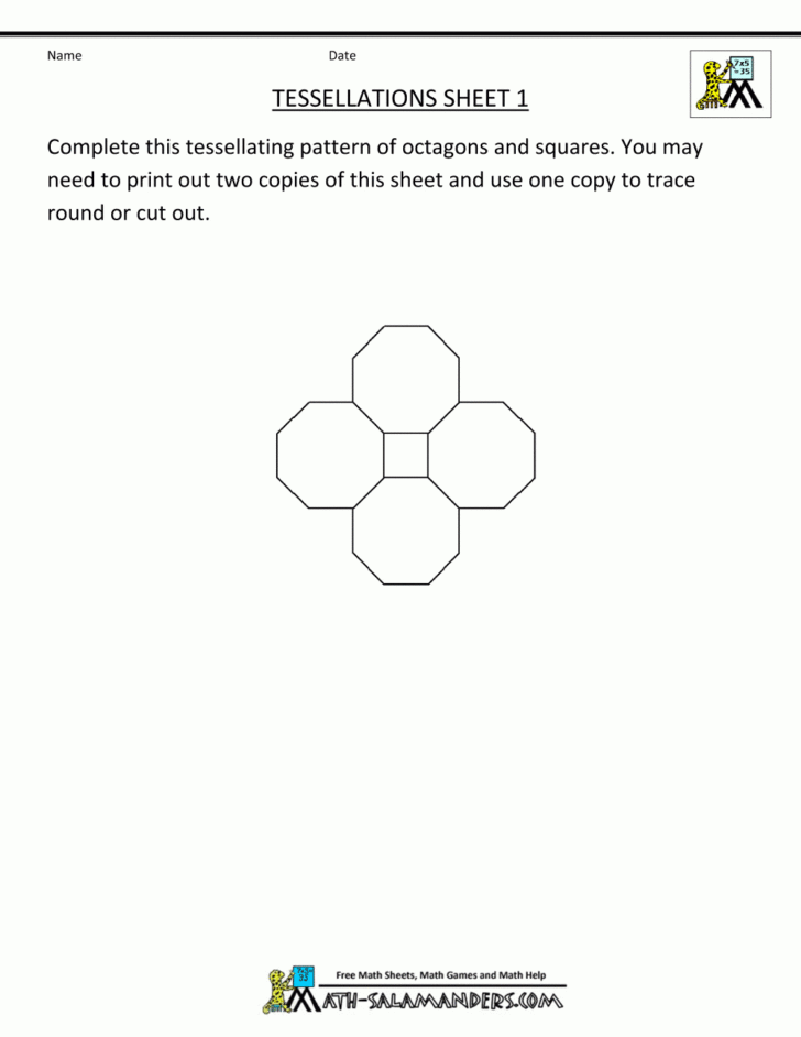 Printable Geometry Patterns Worksheet