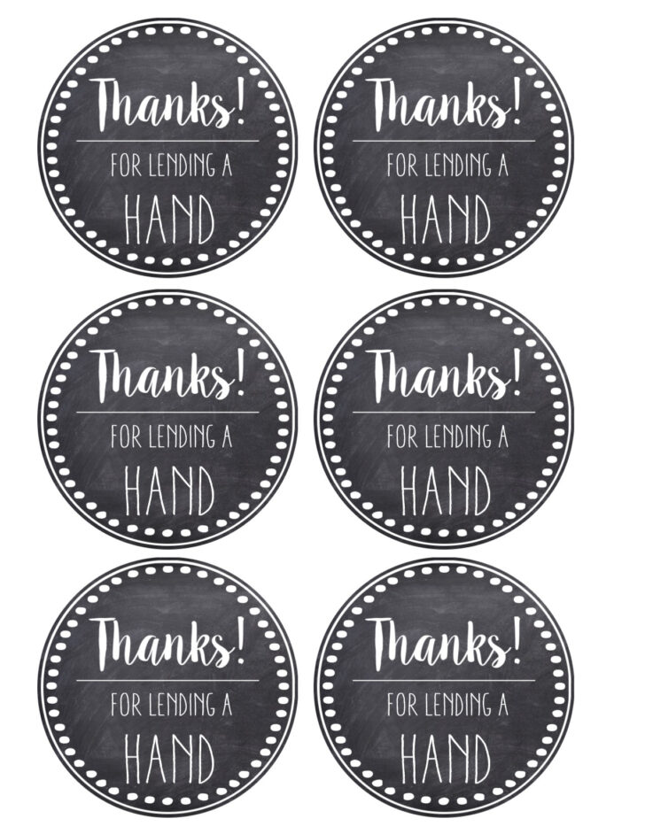 Black and White Teacher Appreciation Gift Tags Free Printables