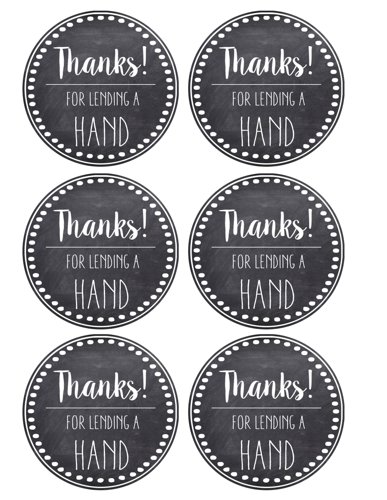 Thank You &amp;amp; Teacher Appreciation Tags Free Printable - Paper Trail with regard to Black And White Teacher Appreciation Gift Tags Free Printables