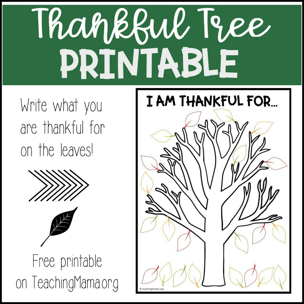 Thankful Tree Printable within Free Printable Thankful Tree