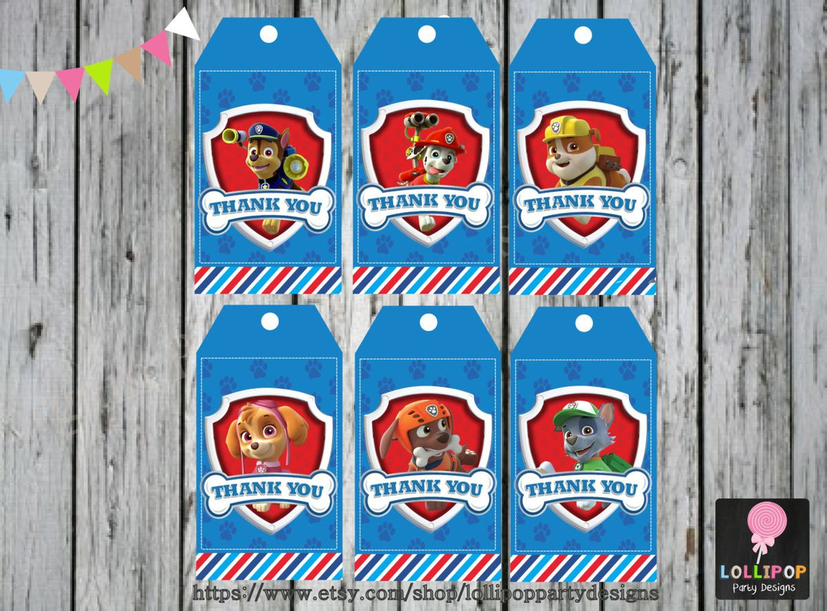 Thanks For Coming To My Party Paw Patrol Themed Template - Google with regard to Free Printable Paw Patrol Thank You Tags