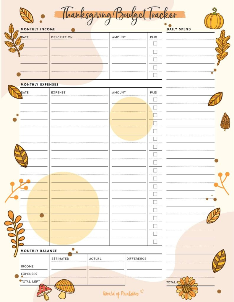 Thanksgiving Planner - Free 60 Page Planner That&amp;#039;S Perfect For for Free Printable Thanksgiving Planner