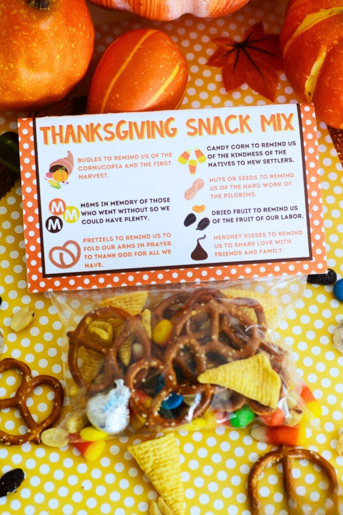 Thanksgiving Snack Mix (Free Printable Tags!) for Blessing Mix Free Printable