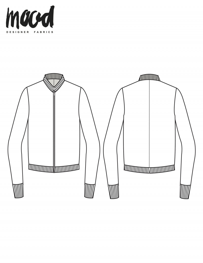 The Avelia Bomber Jacket - Free Sewing Pattern - Mood Sewciety throughout Printable Bomber Jacket Pattern Free
