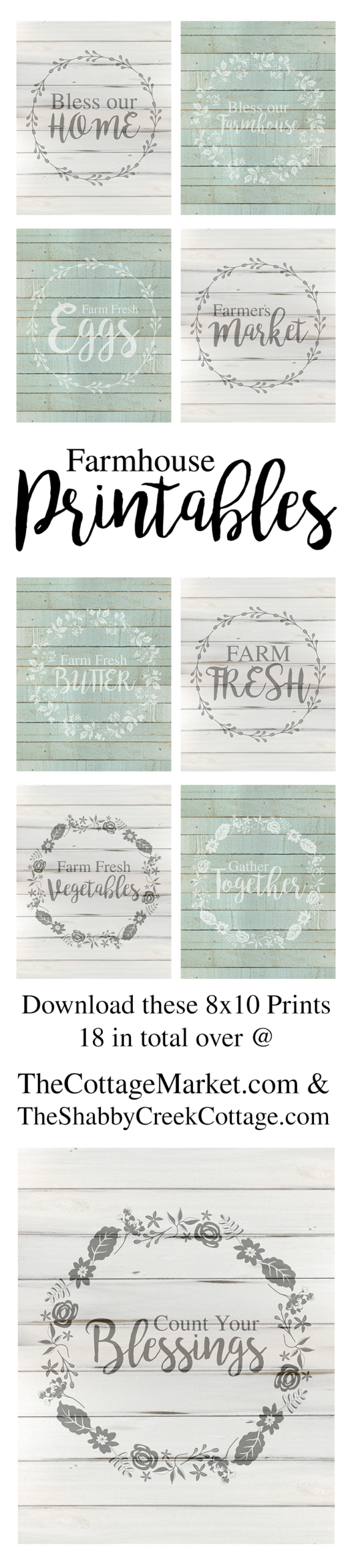 The Best Free Printable Farmhouse Wall Art - The Cottage Market in Free Vintage Farmhouse Printables
