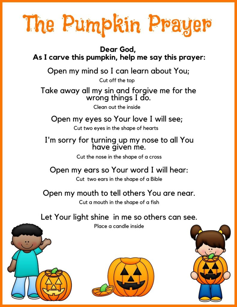 The Best Pumpkin Prayer Printables And Activities within The Pumpkin Gospel Free Printable