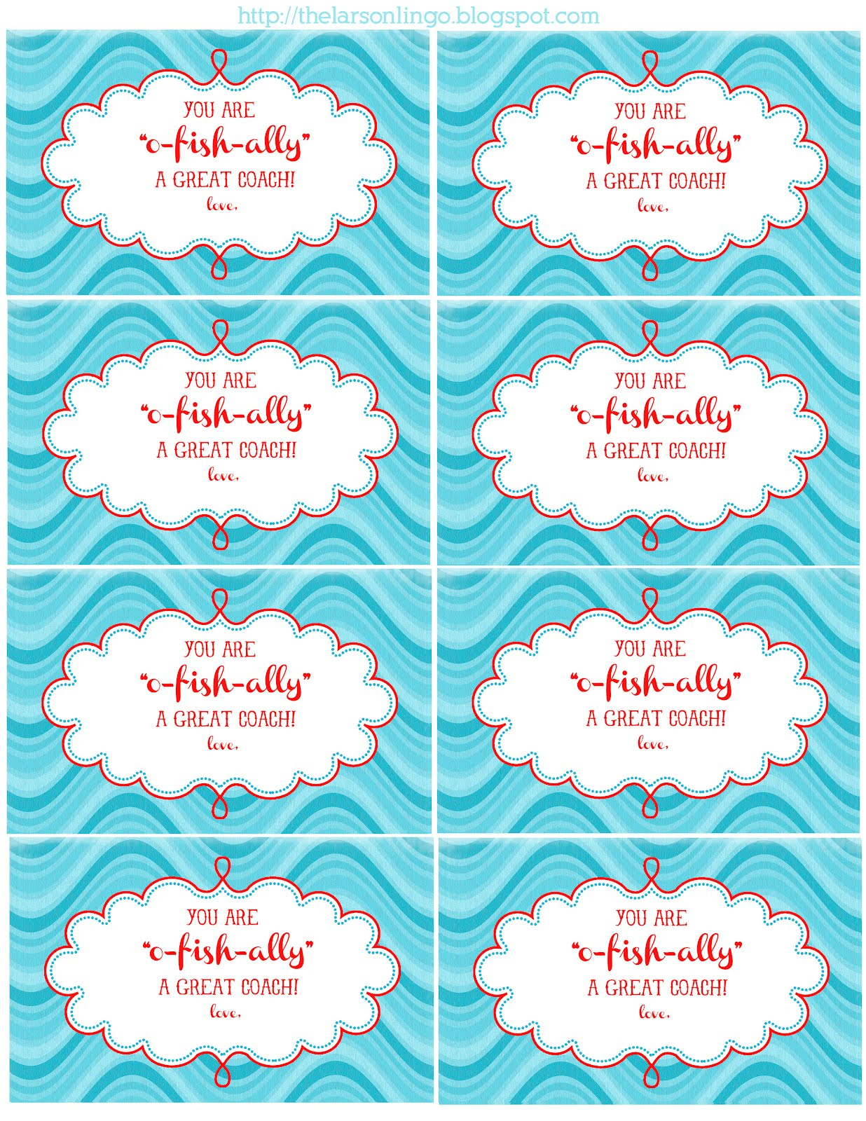 The Larson Lingo: Swedish Fish Gift Idea + {Free Printable} within You Are O Fish Ally The Best Free Printable