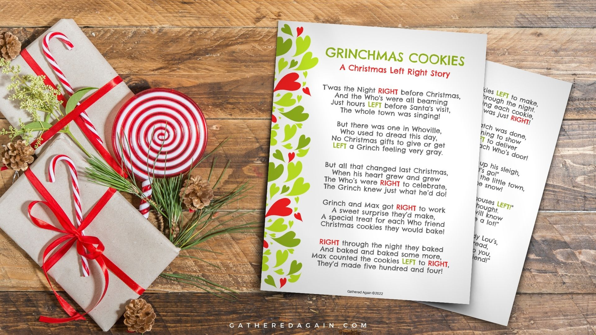 The Left-Right Christmas Game Your Next Christmas Party Needs! with regard to Free Printable Grinch Left Right Game