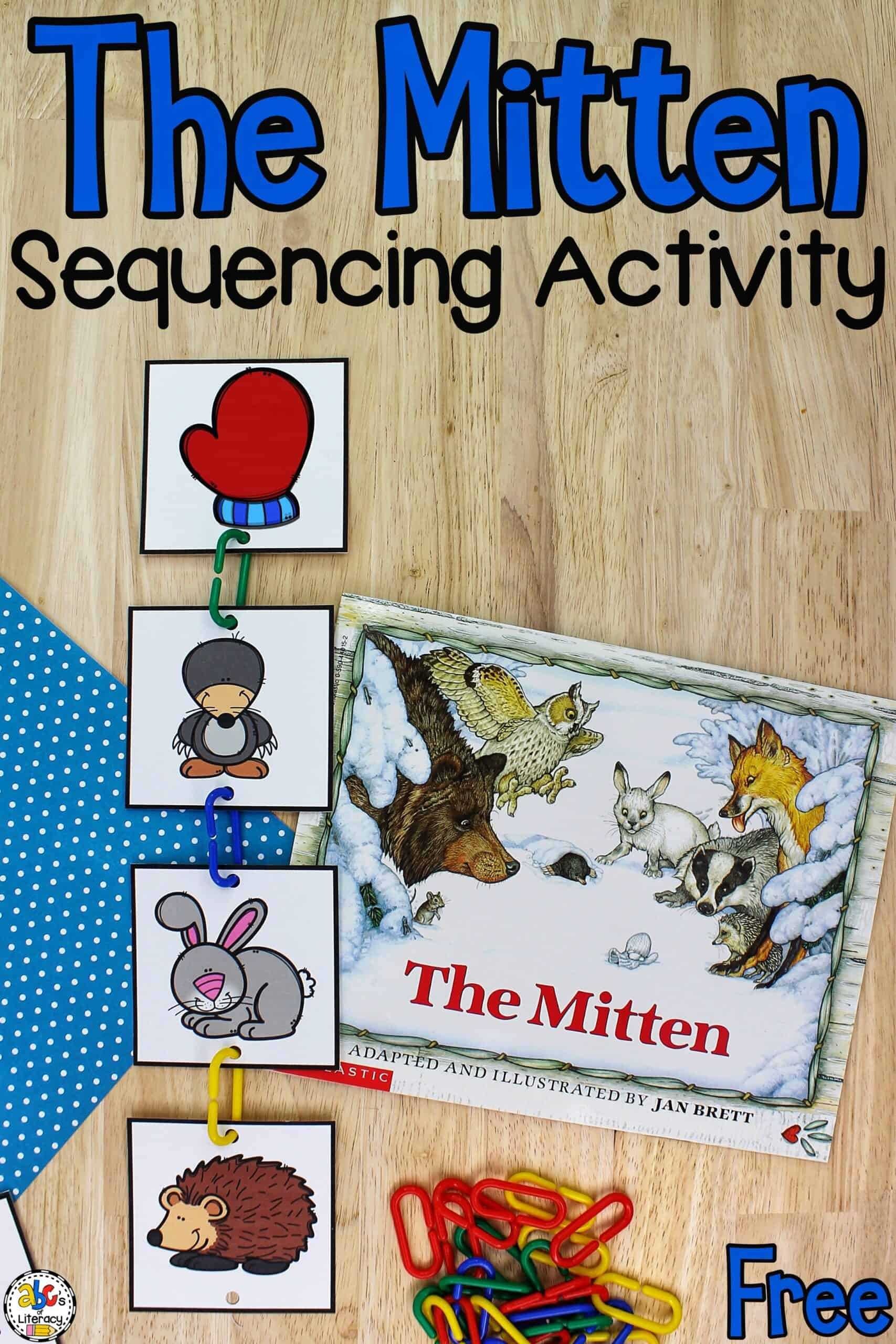 The Mitten Sequencing Activity: Connect Links Activity inside Free the Mitten Printables
