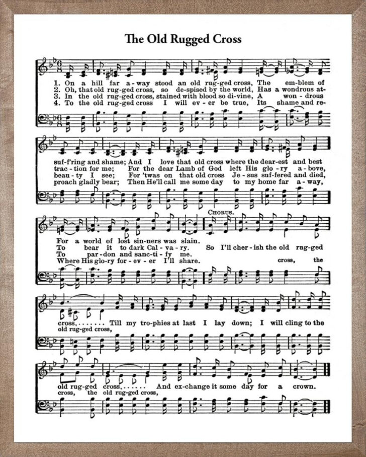 Free Printable Old Rugged Cross Sheet Music