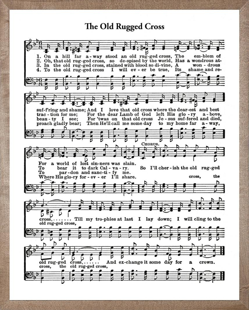 The Old Rugged Cross Hymn - Worksheets Library for Free Printable Old Rugged Cross Sheet Music