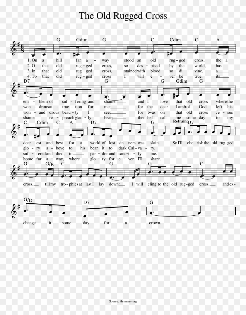 The Old Rugged Crossalan Jackson - Piano, Vocal, Guitar with regard to Free Printable Old Rugged Cross Sheet Music