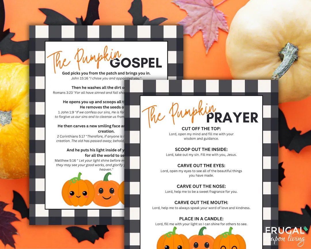 The Pumpkin Gospel Free Printable - Printable Party Favors with regard to The Pumpkin Gospel Free Printable