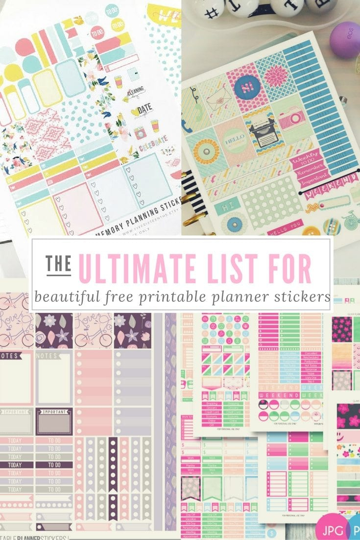 The Ultimate List For Beautiful Free Printable Planner Stickers pertaining to Happy Planner Stickers Free Printable