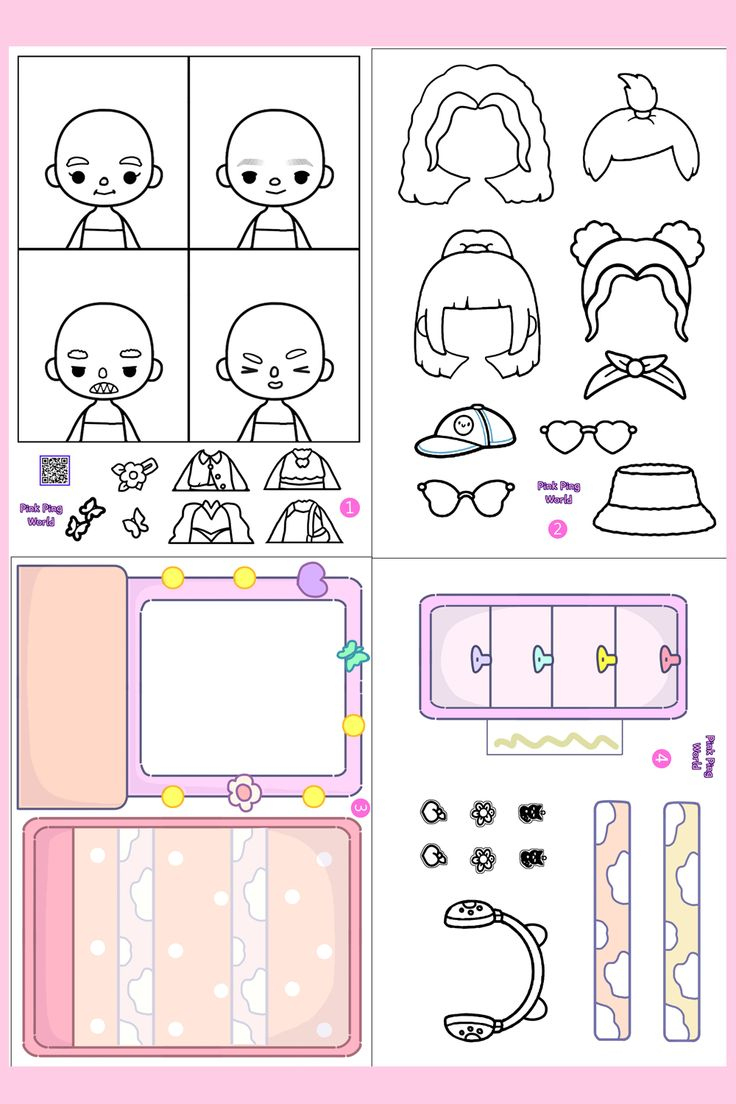 Toca Boca Paper Photocard Making Book Diy / Paper Toy / Printables pertaining to Toca Boca Printables Free