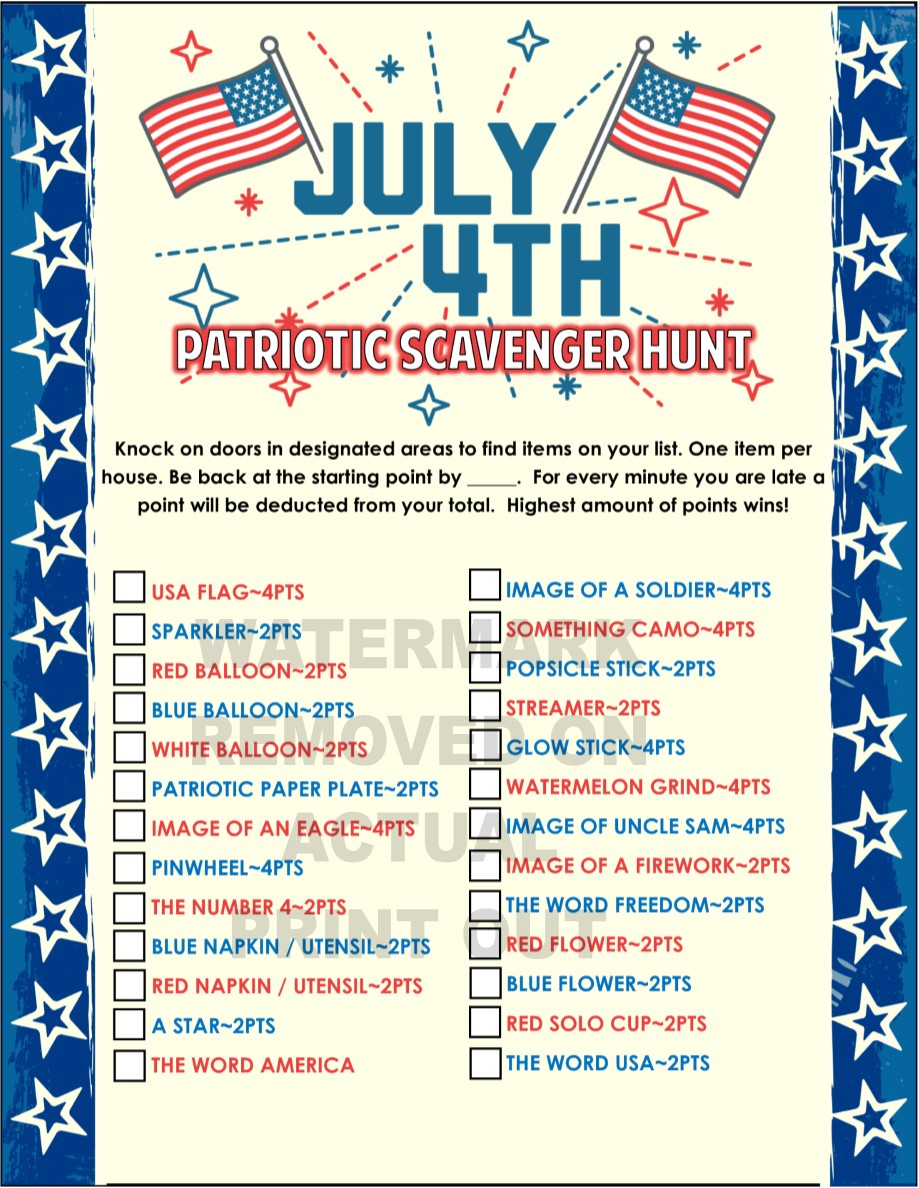 Top 10 4Th Of July Party Games! regarding Fourth of July Games Printable