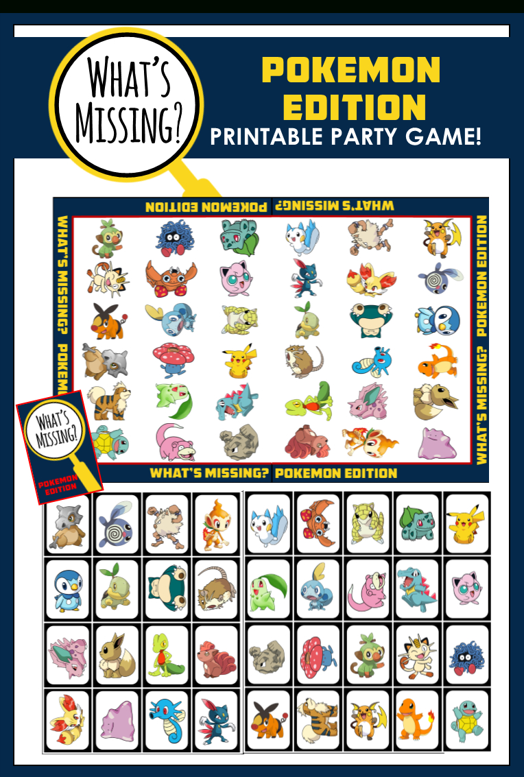 Top 12 Pokemon Party Games for Free Printable Pokemon Party Games