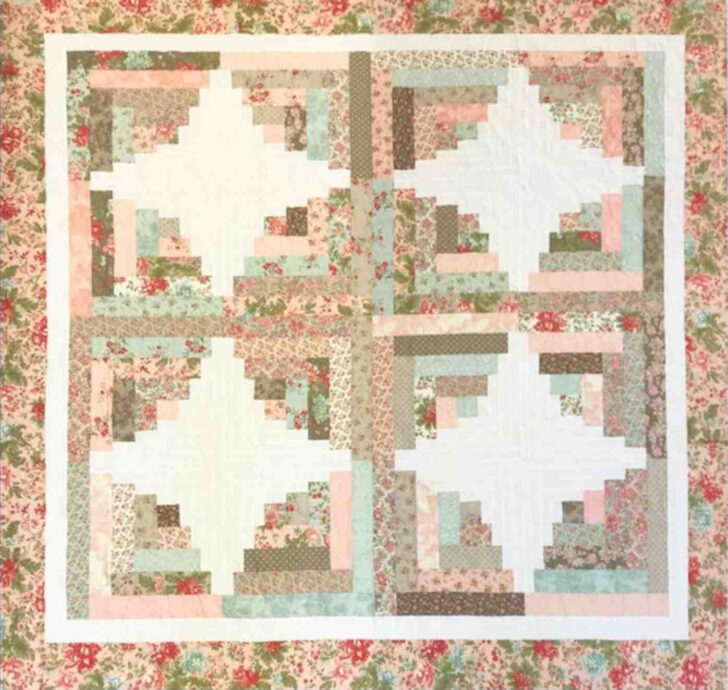 Printable Curved Log Cabin Quilt Pattern Free