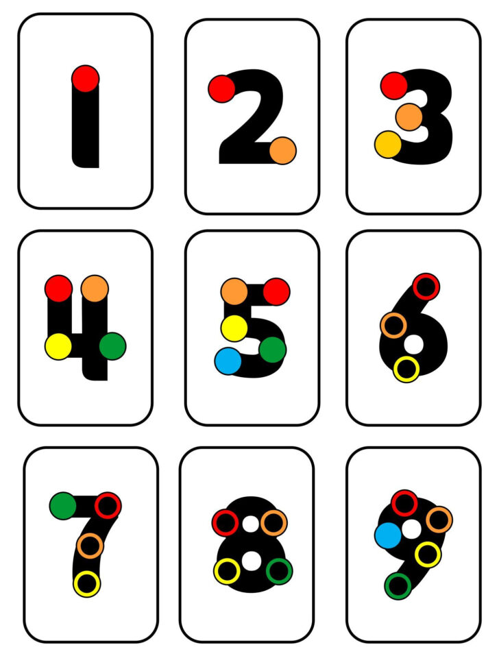 Touch Math Numbers 1 9 Printable Free
