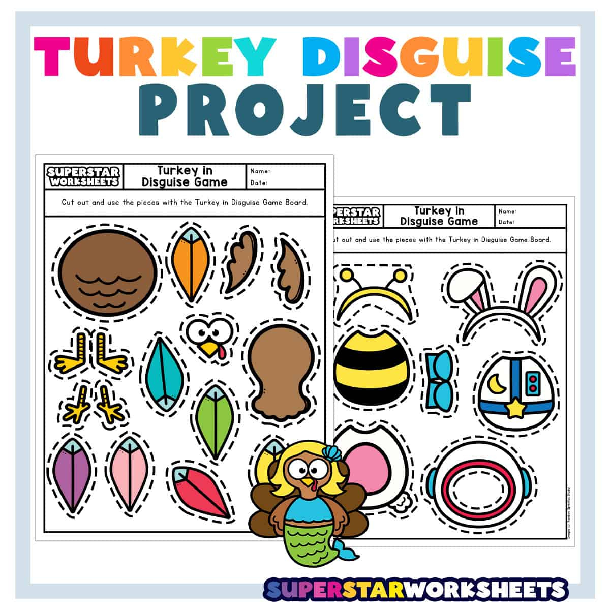 Turkey Disguise Project - Superstar Worksheets in Turkey Disguise Project Free Printable