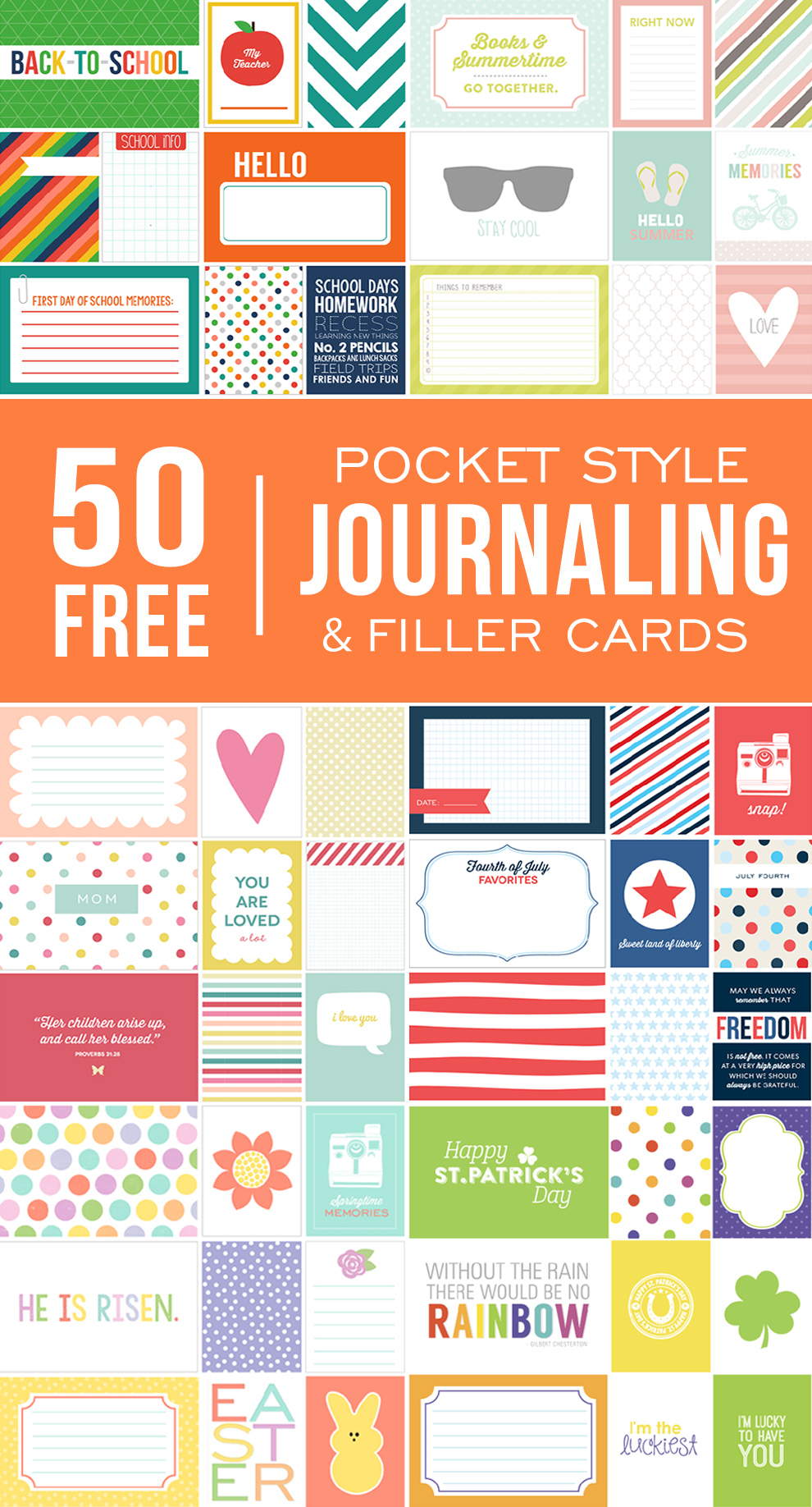 Ultimate Roundup Of Free Journaling + Filler Card Printables throughout Journal Cards Free Printable