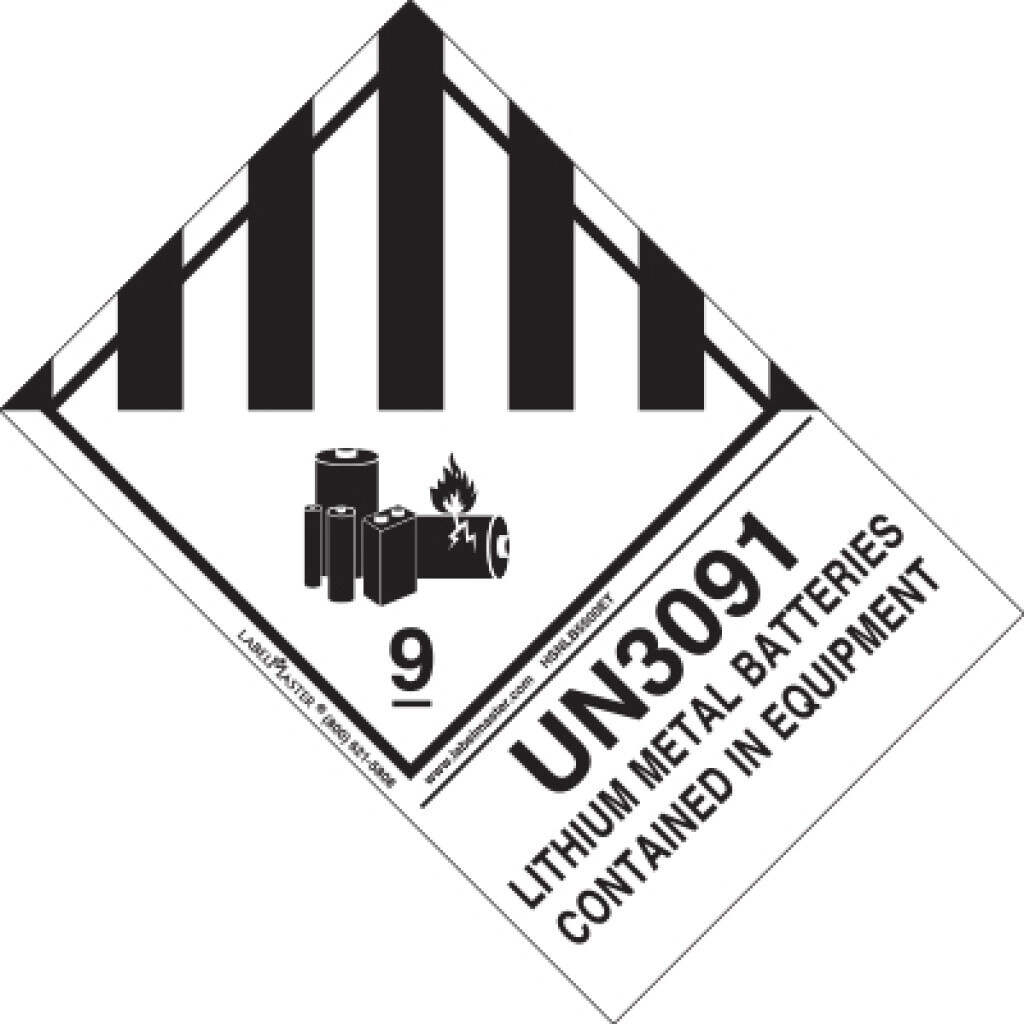 Un3091 Lithium Batteries Labels pertaining to Free Printable Un3091 Label