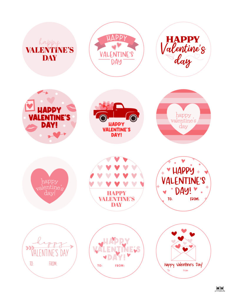 Valentine Tags - 300 Free Printable Tags | Printabulls with regard to Free Printable Valentines Day Name Tags