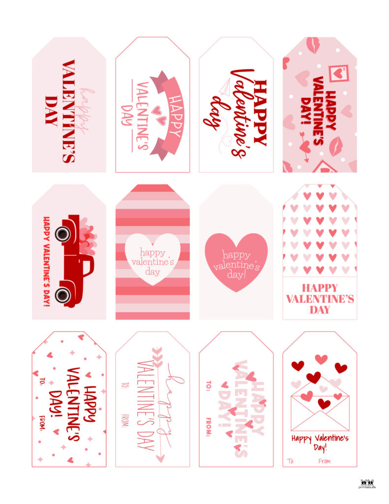 Valentine Tags - 300 Free Printable Tags | Printabulls with regard to Valentines Gift Tags Free Printable