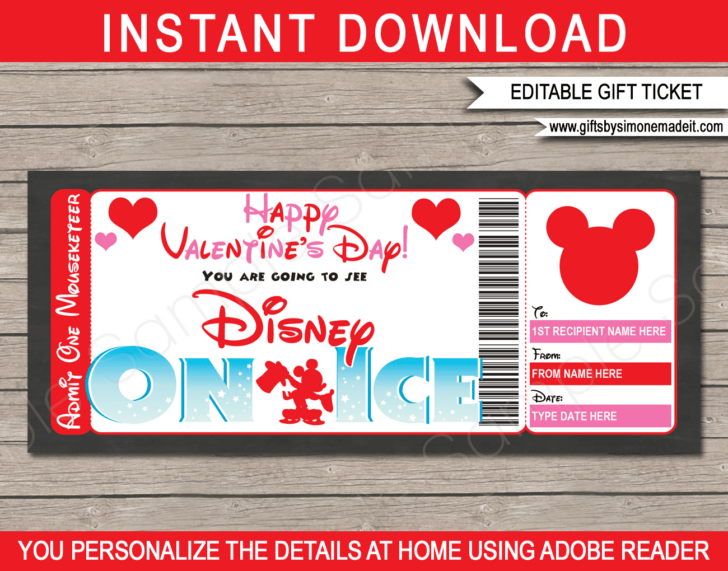 Free Printable Disney on Ice Ticket Template