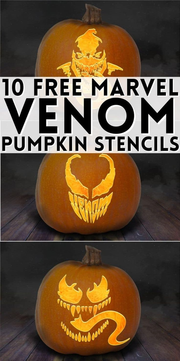 Venom Pumpkin Carving Stencils: 10 Free Printable Patterns &amp;amp; Templates for Free Printable Venom Pumpkin Carving Stencils