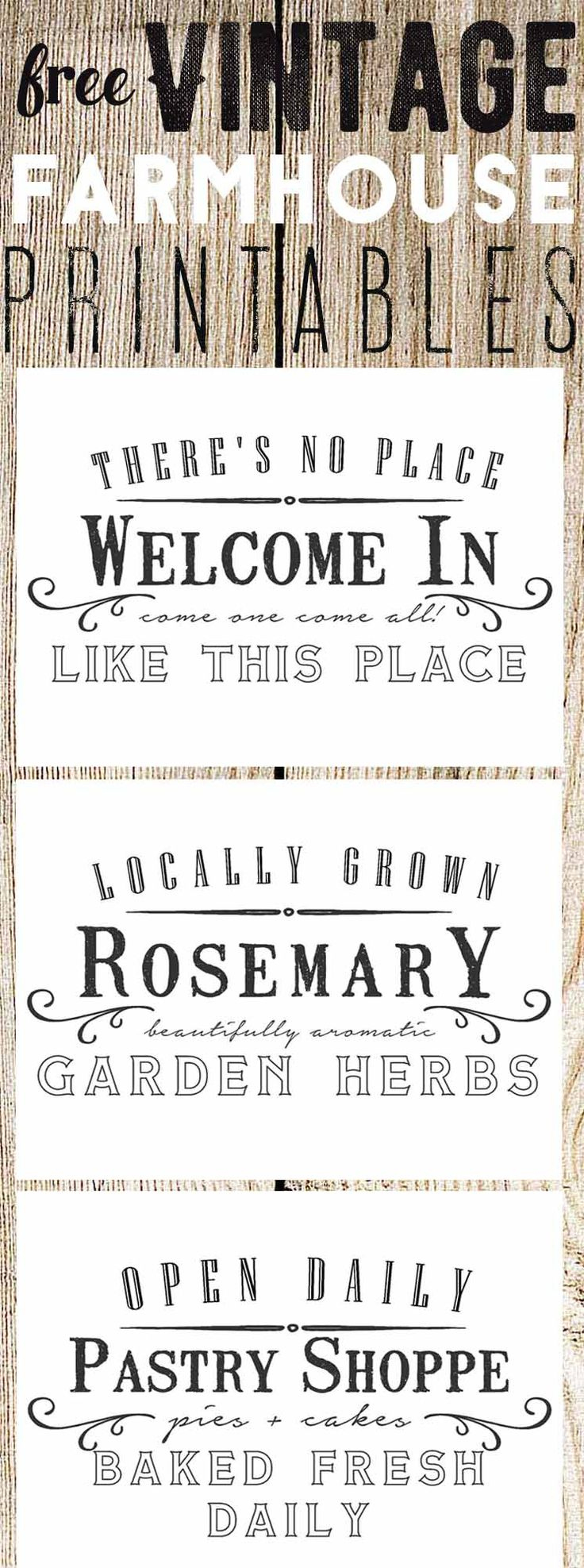 Vintage Sign Inspired Farmhouse Printable&amp;#039;S - throughout Free Vintage Farmhouse Printables