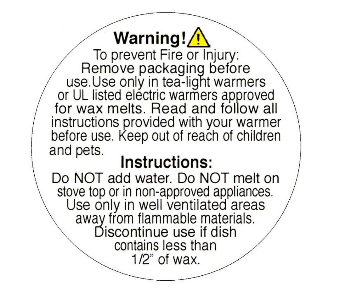 Wax Melt Warning Label,Wax Melt Burn Warning Stickers,Warning with regard to Free Printable Wax Melt Warning Labels