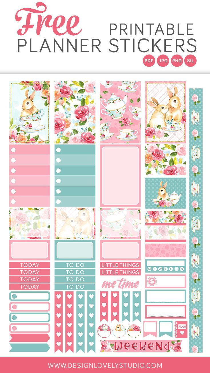 Weekly Planner Printables {Free For Your Happy Planner} for Happy Planner Stickers Free Printable
