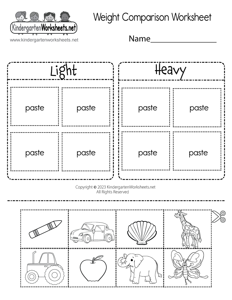 Weight Comparison Worksheet - Free Printable, Digital, &amp;amp; Pdf intended for Pound Measurement Worksheet Printable