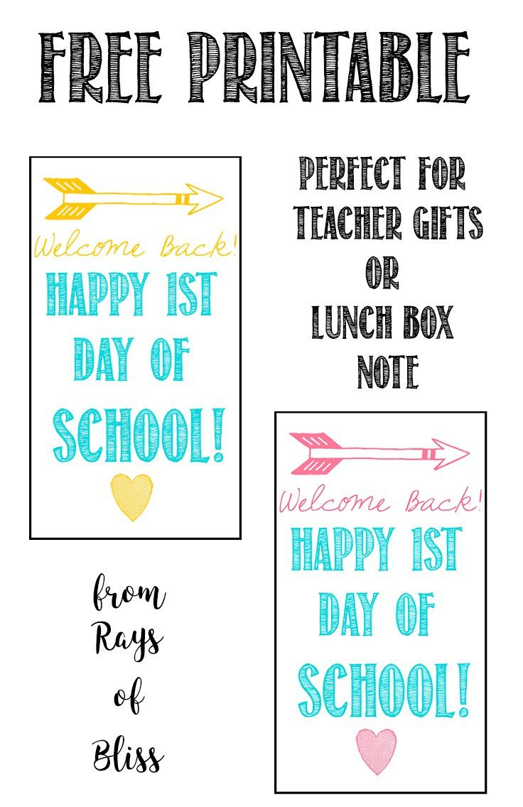 Welcome Back! First Day Of School Gift Tag Free Printable inside Free Printable Welcome Back Tags